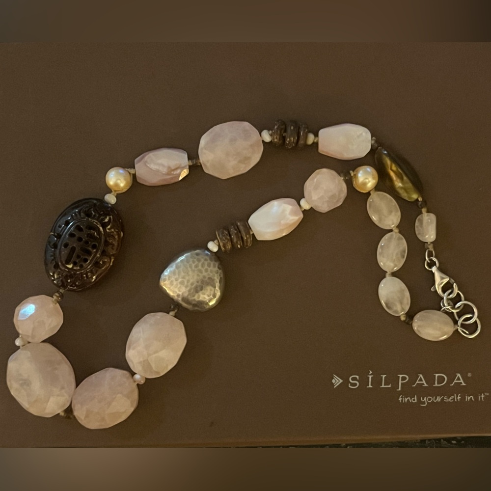 Silpada Sterling Silver Necklace with Mixed 
Stones.
B2091